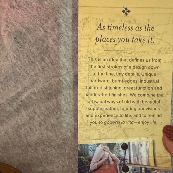 Embossed Leather Backpack - Tan - Picture 3 of 10